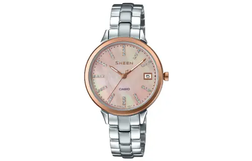 CASIO Women's SHEEN Mother Of Pearl Color Watch SHE-4527SG-4A