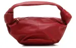Bottega Veneta Zip Closure Cow Leather One Shoulder Handbag Unisex Red