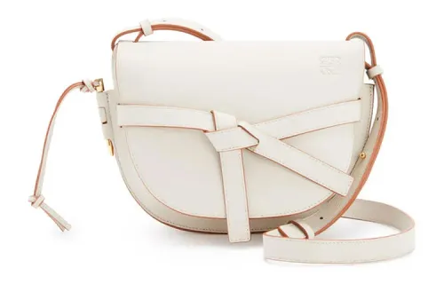 LOEWE Gate Cow Leather Shoulder Bag Women's White