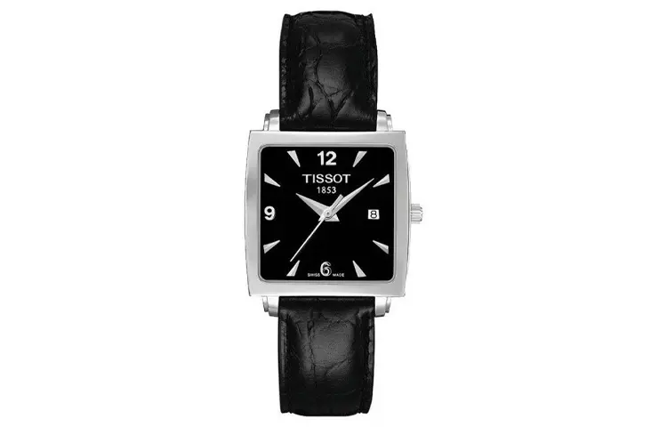 TISSOT Meishi Collection Quartz Movement Women's Watch 24.8mm Black Dial Stainless Steel Case