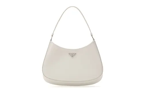 PRADA Cleo Leather Crescent Bag Shoulder Bag Regular Women's White