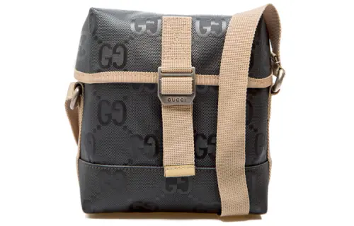 GUCCI Off The Grid Leather Logo, Nylon Patch Leather Messenger Bag, Shoulder Bag, Crossbody Bag Regular Unisex