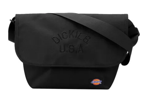 Dickies Polyester Messenger Bag, Shoulder Bag, Crossbody Bag Regular Unisex Black