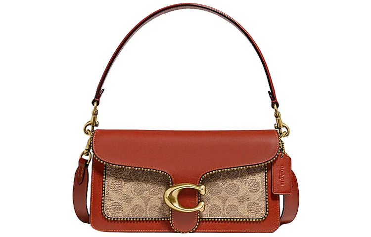 COACH Tabby Leather Shoulder Bag, Crossbody Bag, Shoulder Bag Medium Women's Rusty Red