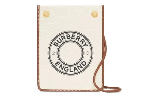 Burberry Pocket Bag Leather Tote Bag, Shopping Bag, Cell Phone Pouch, Shoulder Bag, Crossbody Bag Mini Women's White