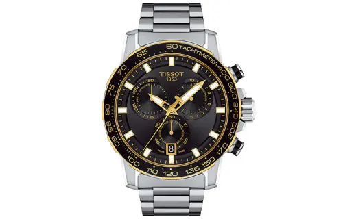 TISSOT Daring Collection Quartz Movement Men's Watches Watch 45.5mm Black Dial Stainless Steel Case