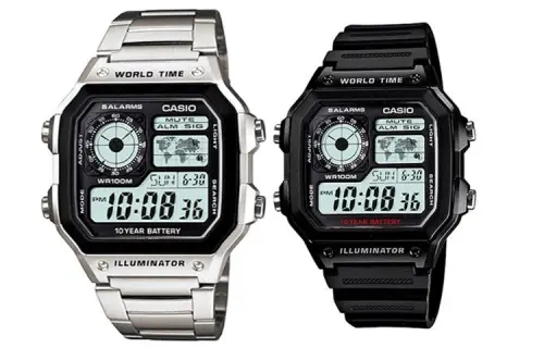 CASIO Unisex Pair Table Series Black Watch