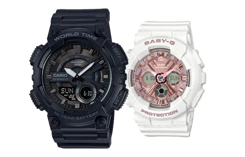 CASIO Unisex Pair Table Series Black Watch