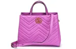 GUCCI Marmont Quilted Leather Tote, Shoulder Bag, Crossbody Bag, Handbag Small Women's Pink Purple