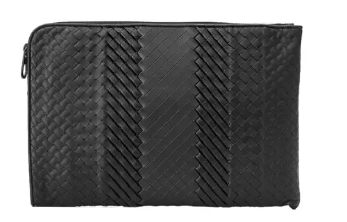 Bottega Veneta Leather Clutch Regular Men's Black