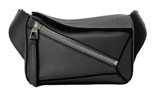 LOEWE Puzzle Bum Bag In Classic Calfskin Mini Black