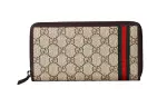 GUCCI Canvas With Leather Wallet, Wallet Regular Men's Ebony/Brown