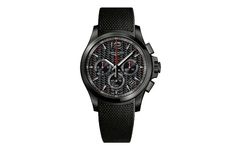 LONGINES Comcast V.H.P Series Quartz Movement 50m Waterproof Men's Watch Black Dial Stainless Steel Case