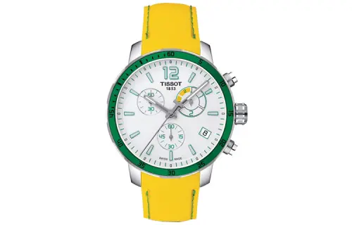 TISSOT Time Jog Collection Quartz Movement 100m Waterproof Men's Watch White Dial Stainless Steel Case