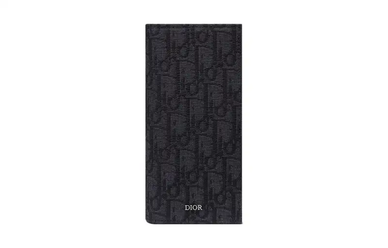 DIOR Embroidery Wallet Men's Black