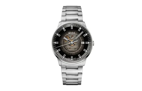 MIDO Mechanical mechanism, men's watch, black dial stainless steel, watch strap, 40mm