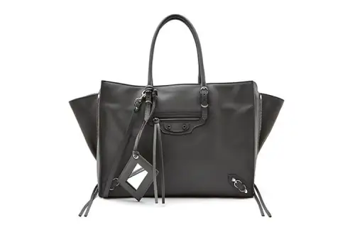 Balenciaga Leather One Shoulder Handbag Regular Women's Gray