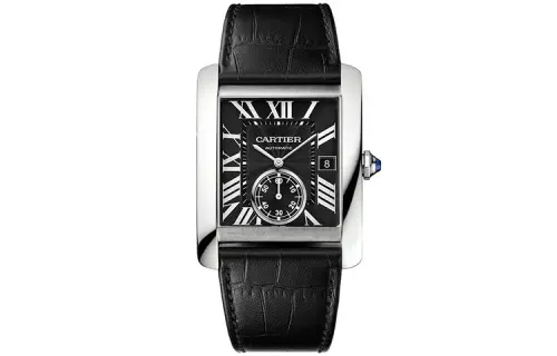 CARTIER TANK DE Automatic Mechanical Movement 30m Waterproof Men's Watches Watch 44mm 34.3*44mm Black Dial