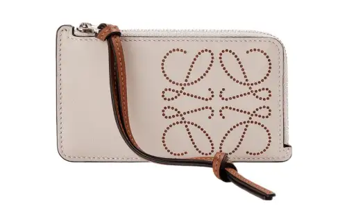 LOEWE Cow Leather Card Holder Women's Light Oat/Tan