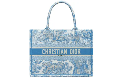DIOR BookTote Canvas Bag, Tote Bag, Shopping Bag, Handbag Medium Women's Cornflower Blue