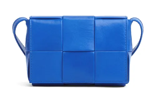 Bottega Veneta Cow Leather Handbag Wallet Mini Men's Blue