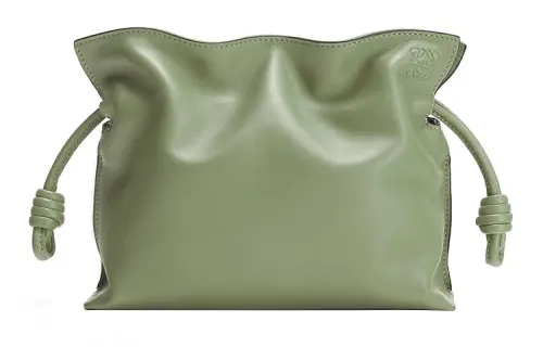 LOEWE Nappa Leather Clutch, Shoulder Bag, Crossbody Bag Mini Women's Matcha Green