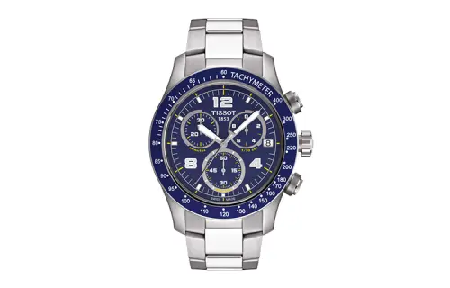 TISSOT V8 Quartz Movement Men's Watches Watch 42.5mm Blue Dial Stainless Steel Case Stainless Steel Watchband