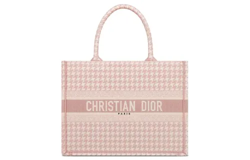 DIOR BookTote One Shoulder Style, Large Capacity Handbag Tote Small Women's Pink/White