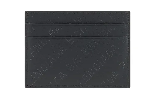 Balenciaga Cow Leather Card Holder Card Holder Men's Black