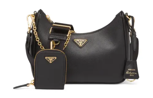 PRADA Re Edition Leather Shoulder Bag, Crossbody Bag, Handbag Women's