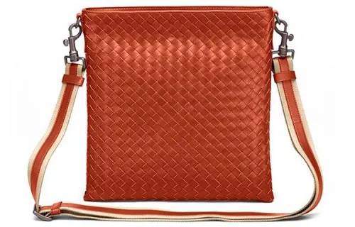 Bottega Veneta Cow Leather Shoulder Bag Men's Red
