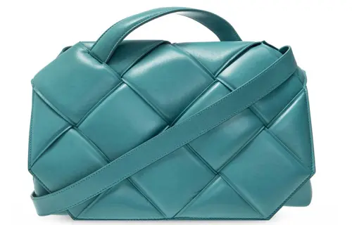 Bottega Veneta Leather Handbag, Shoulder Bag Women's Blue