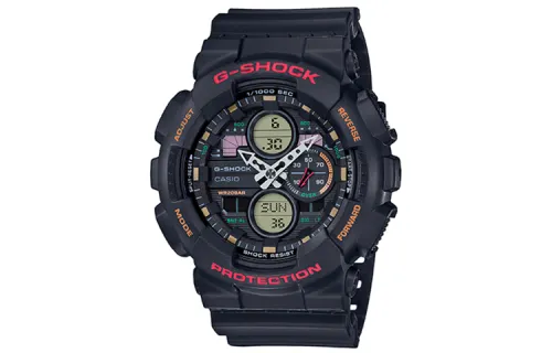 CASIO Men Liquid Crystal/Analog Dual Display Series Black Watch GA-140-1A4PR