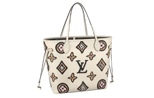 LOUIS VUITTON Neverfull Mm Wild At Heart Cream/Multi