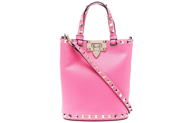Valentino Valentino, foldable leather small fuchsia one-shoulder bag