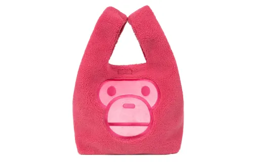 A BATHING APE Plush Handbag Regular Women's Pink