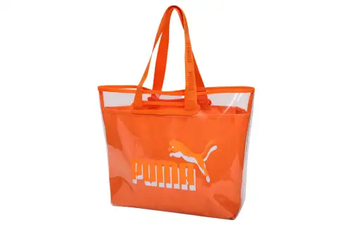 PUMA Polyurethane Tote Bag, Shopping Bag, Shoulder Bag, Handbag Regular Women's Bright Orange