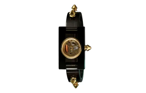 GUCCI Vintage Web Wrist Watches Quartz Movement Plexiglass Strap Yellow Watch Dial Women's Watch