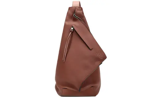 LOEWE Anton Cow Leather Crossbody Bag, Shoulder Bag Small Men's Cognac