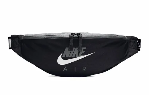 Nike Polyester Crossbody Bag, Fanny Pack Regular Unisex Black Gray