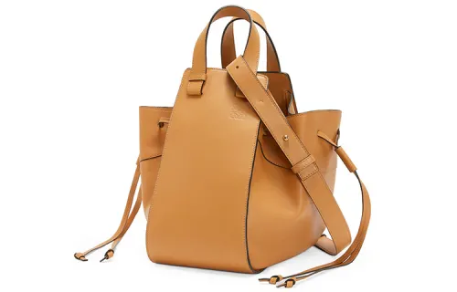 LOEWE Hammock Drawstring Cow Leather Hammock Bag, Shoulder Bag, Crossbody Bag, Handbag Women's Brown