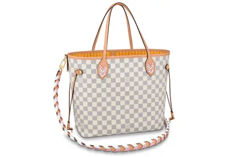 LOUIS VUITTON NEVERFULL Canvas With Leather Tote Bag, Shopping Bag, Combo Bag, One Shoulder Handbag Medium Women's