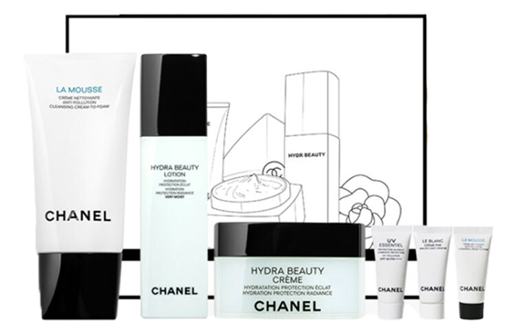 CHANEL Chanel, mountain tea for skin care, moisturizing set, cleansing milk, essence, cream, lotion, 3 piece set, 150 ml, 150 ml, 50g, 5 ml, 5 ml, 5 ml