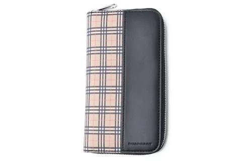 Burberry Long Cow Leather Clutch Small Men's Black