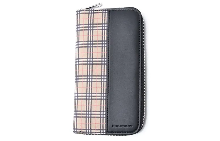 Burberry Long Cow Leather Clutch Small Men's Black