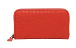 Bottega Veneta Sheepskin Clutch Wallet Women's Red
