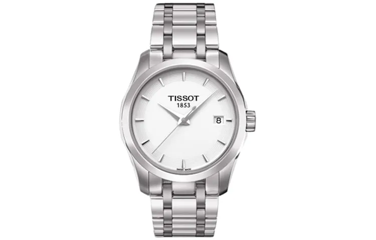 TISSOT Kutu Collection Quartz Movement Women's Watch 32mm White Dial Stainless Steel Case