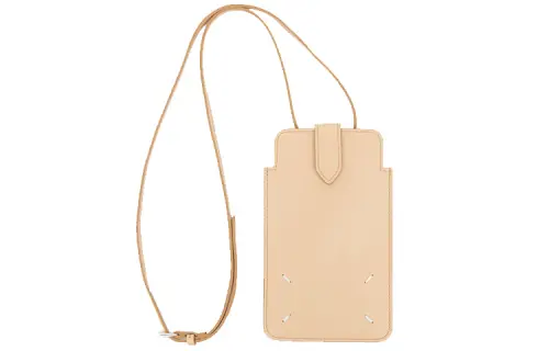Maison Margiela Cow Leather Card Holder Unisex Apricot