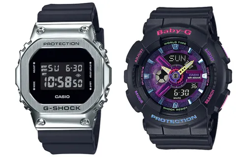CASIO Unisex Pair Table Series Black Watch