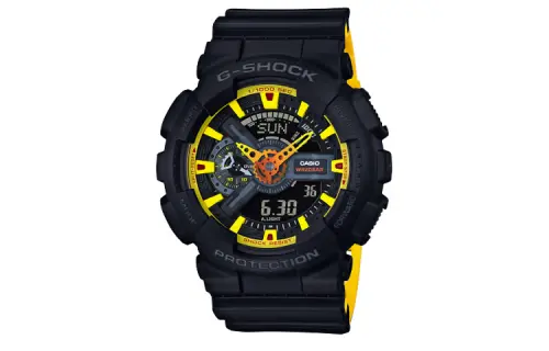 CASIO Men Liquid Crystal/Analog Dual Display Series Black Watch GA-110BY-1A
